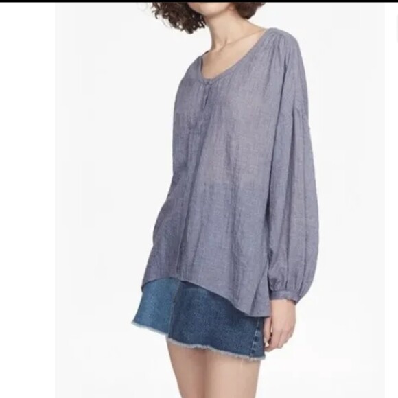 French Connection Betsey draped scoop neck popover oversized S - Picture 1 of 11